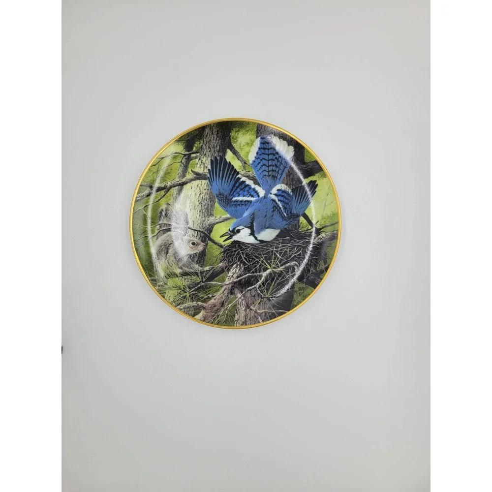 A J RUDISILL BLUEJAY PROTECTING THE NEST Plate Excellent 1st Edition 1983‎